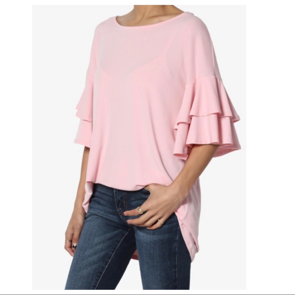 Lily Boho Double Ruffle Sleeves Tunic Top
Stylish Fashionable - Picture 3 of 3